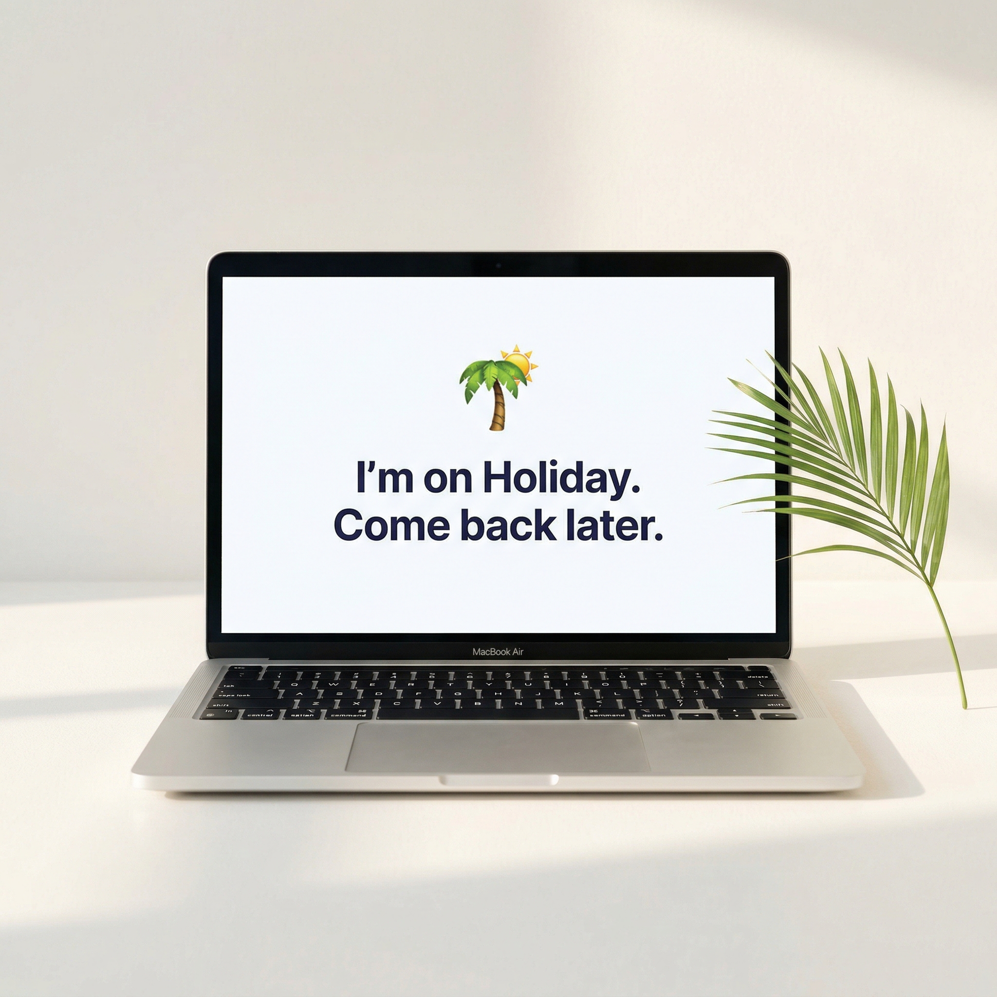 Website vakantiemodus is er